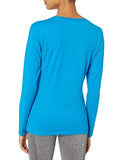 Hanes Women's V-Neck Long Sleeve Tee, Deep Dive, Small