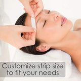 Houseables Non-Woven Wax Roll, Epilating Strips, w/Disposable Wooden Applicators, 3” x 100 yard, Hair Removal Strip, Tear-Resistant Cotton, for Soft Wax, Face, Body, Professional Esthetician Supplies