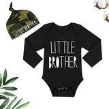 Newborn Baby Boy Clothes Little Brother Letter Print Long Sleeve Romper