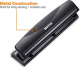 Bostitch Office HP12 3 Hole Punch, 12 Sheet Capacity, Metal, Black