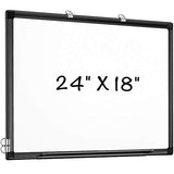 Magnetic Whiteboard 24 x 18 inches Dry Erase Board Wall Mounted