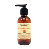 100% Pure Safflower Seed Oil Cold Pressed - All-Natural Anti Aging Moisturizer; Rich in Linoleic Acid & Omega 3 & 6. Best Pure Oil for a Healthy Skin, Face, Hair Growth, & Soap Making, 4oz Glass Pump