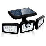 Otdair Solar Security Lights, 3 Head Motion Sensor Lights Adjustable 70LED Flood