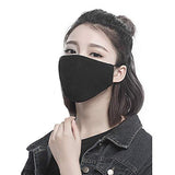 6pcs/Pack Black Face Mask Windproof Dustproof Face Masks Breathable Reusable