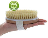 Dry Skin Body Brush - Improves Skin's Health And Beauty - Natural Bristle - Remove Dead Skin And Toxins, Cellulite Treatment, Improves Lymphatic Functions, Exfoliates,Stimulates Blood Cirlulation