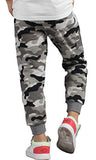 BINPAW Boys Cotton Camo Printed Drawstring Jogger Sweatpants with Pockets, Camo