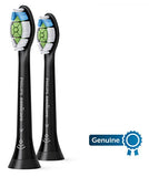 Genuine Philips Sonicare DiamondClean Toothbrush Head, 2 Pack, Black, HX6062/95