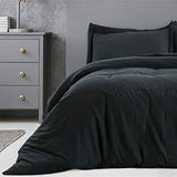 Bedsure Black Duvet Cover Twin Set Zipper Closure Ultra Soft Hypoallergenic