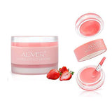 Aliver Natural Lip Scrub, Double Effect Exfoliator & Moisturizer Sleeping Mask Overnight,Hydrating Balm for Dry Chapped Lip Treatment (Strawberry)