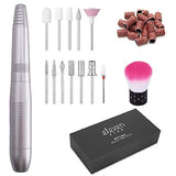 ELEVEN EVER Electric Nail Drill, Professional Portable Nail File Drill Grinder Manicure Pedicure Tools for Polishing, Sanding, Removing Gel and Acrylic Nails (silver) … (silver) (ND-01siilver)