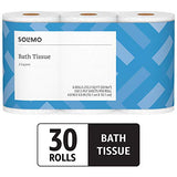 Amazon Brand - Solimo 2-Ply Toilet Paper, 6 Count (Pack of 5)