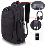 Travel Laptop Backpack Water Resistant Anti-Theft Bag with USB Charging Port