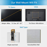 PERLESMITH TV Wall Mount for Most 26-55 Inch Flat Curved TVs with Swivels