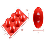 6 Holes Half Sphere Silicone Mold For Chocolate, Cake, Jelly, Pudding, Round Shape