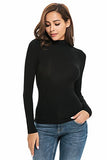 Womens Long Sleeve Mock Turtleneck Stretch Fitted Underscrubs