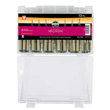 Sakura Pigma Micron Black Ink Multi-tip Set, 72 Pen Count