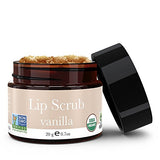 Organic Lip Scrub - Vanilla Sugar Scrub, Lip Scrubs Exfoliator & Moisturizer, Lip Care