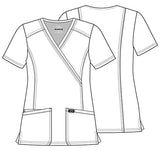 CHEROKEE Workwear WW Revolution Mock Wrap Top, WW610, XXS