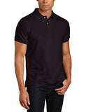 Lee Uniforms Men's Modern Fit Short Sleeve Polo Shirt, Black, Small