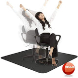 Resilia Office Desk Chair Mat – for Carpet (with Grippers) Black, 30 Inches x 48 Inch