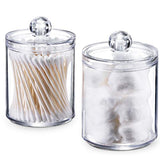 SheeChung Qtip Dispenser Apothecary Jars Bathroom - Qtip Holder Storage Canister