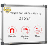 Magnetic White Board 24 x 18 Dry Erase Board Wall Hanging Whiteboard