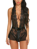 Avidlove Womens Halter Plunging Teddy Lace Lingerie Bodysuit One Piece