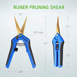 VIVOSUN 1-Pack Gardening Hand Pruner Pruning Shear with Titanium Coated Curved