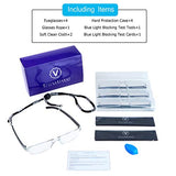 4 Pairs Reading Glasses, Blue Light Blocking Glasses, Computer Reading Glasses