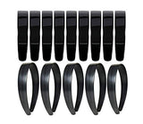 Craft Plastic Headbands 1 Inch Black Plain Craft Plastic Headbands No Teeth Plastic DIY Hair Accessories for Girl Women DIY Craft (Black 20 Counts 1 Inch)