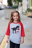 7 ate 9 Apparel Kids Dinosaur Happy Valentine's Day 6 Months Red Raglan