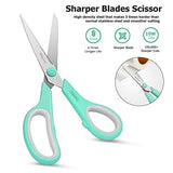 Scissors, iBayam 8" Multipurpose Scissors Bulk 3-Pack, Ultra Sharp Blade Shears, Comfort-Grip Handles, Sturdy Sharp Scissors