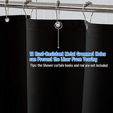 AmazerBath Plastic Shower Curtain, 72 x 78 Inches EVA 8G Shower Curtain with Heavy Duty