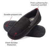 Hanes Men's Moccasin Slipper House Shoe with Indoor Outdoor Memory Foam Sole