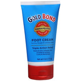 Gold Bond Foot Cream, Triple Action Relief 4 fl oz (118 ml)(Pack of 4)