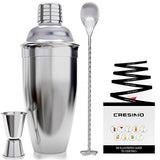 Cresimo 24 Ounce Cocktail Shaker Bar Set with Accessories - Martini Kit