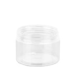 12 Pack 4oz Clear PET Plastic Jars with Black Lids; Low Profile Refillable Empty BPA-Free Containers Great for Cosmetics,Kitchen,Gifts & Travel.(12 Labels as Gift)