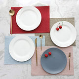 Home Brilliant Placemats Set of 4 Heat Resistant Dining Table Place Mats for Kitchen Table