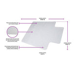 OFM ESS Collection Chair Mat with Lip for Carpet, 36" x 48", Clear