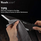Wanbasion 6 Pieces Matte Black Titanium Plated Knife Set Stainless Steel Forged