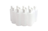 Grand Parfums 16 oz, 480ml Plastic Squeeze Bottles with Disc Top Flip Cap, great for Creams, Shampoos, Soups, and Other Liquids, 12 Count