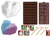 Heart Shaped Chocolate Mold Diamond Heart Mousse Cake Mold Trays Silicone