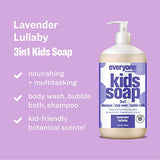 Everyone 3-in-1 Kids Soap: Shampoo, Body Wash, and Bubble Bath, Lavender Lullaby