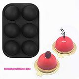 6 Holes Silicone Mold for Chocolate, Baking Mold for Making Hot Chocolate Bomb,Cake