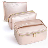 MAGEFY 3Pcs Makeup Bags for Women Portable Travel Cosmetic Bag