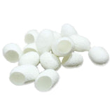 Lurrose 100pcs Natural Organic Silk Cocoon Ball for Facial Cleaning Whitening Exfoliator