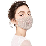 Sparkly Rhinestone Mesh Face Mask for Women Crystal Masquerade Face Masks