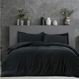 Bedsure Black Duvet Cover Twin Set Zipper Closure Ultra Soft Hypoallergenic