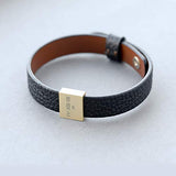 Personalized Leather Mens Bracelet Gift Personalized Gift for Him Genuine Leather