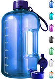 1 Gallon Water Bottle With Time Marker - Large Water Bottle Gallon Water Bottle